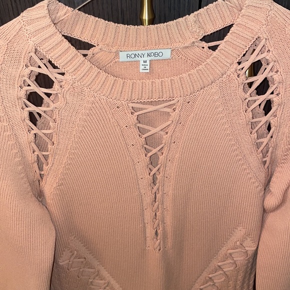 RoNNY KOBO Nude Brighton Lacing Coctail Dress - Picture 8 of 16